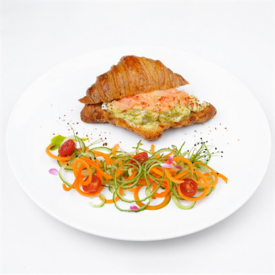 Salmon Scrambled Croissant